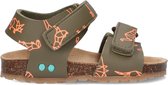 Bunnies JR Bas Beach Jongens Sandalen - Groen/Print - Imitatieleer - Klittenband