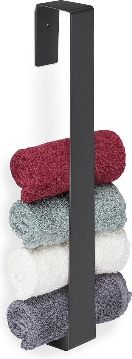 Relaxdays handdoekhouder zonder boren - handdoekenrek - handdoekstang rvs - zelfklevend