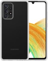 Hoesje Geschikt voor Samsung A33 Hoesje Siliconen Case Hoes - Hoes Geschikt voor Samsung Galaxy A33 Hoes Cover Case - Transparant.