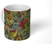 Mok - Koffiemok - Patroon - Bloemen - Planten - Mokken - 350 ML - Beker - Koffiemokken - Theemok
