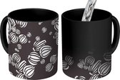 Magische Mok - Foto op Warmte Mokken - Koffiemok - Patroon - Zwart - Wit - Zaad - Magic Mok - Beker - 350 ML - Theemok