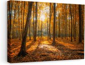Artaza - Peinture sur toile - Automne en forêt - 60x40 - Photo sur toile - Impression sur toile