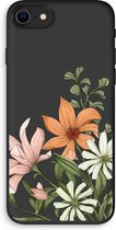 Case Company® - iPhone 8 hoesje - Floral bouquet - 100% Biologisch Afbreekbaar - Duurzaam - Biodegradable Soft Case - Milieuvriendelijke Print op Achterkant - Zwarte Zijkanten - Bescherming O