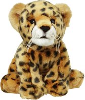 Pluche Cheetah/Jachtluipaard knuffel van 22 cm - Dieren speelgoed knuffels cadeau - Safari dieren