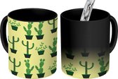 Magische Mok - Foto op Warmte Mokken - Koffiemok - Cactus - Pastel - Patronen - Magic Mok - Beker - 350 ML - Theemok