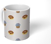 Mok - Koffiemok - Donut - Cupcake - Patronen - Mokken - 350 ML - Beker - Koffiemokken - Theemok