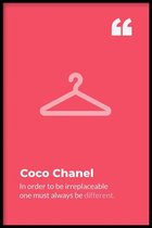 Walljar - Coco Chanel poster - Muurdecoratie - Plexiglas schilderij