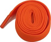 Feterz | Platte donker oranje schoenveter | 120cm | 10 mm breed