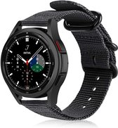 Strap-it Samsung Galaxy Watch 4 Classic 46mm nylon gesp band - zwart
