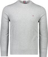 Tommy Hilfiger Sweater Grijs Getailleerd - Maat M - Mannen - Lente/Zomer Collectie - Katoen