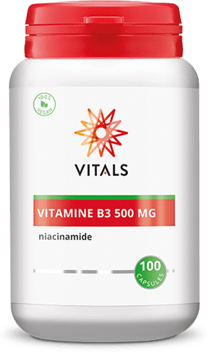 Vitamine B3 Niacinamide 500 Mg Vitaler's - 60 Gélules Pour Le Système Nerveux, Neuf
