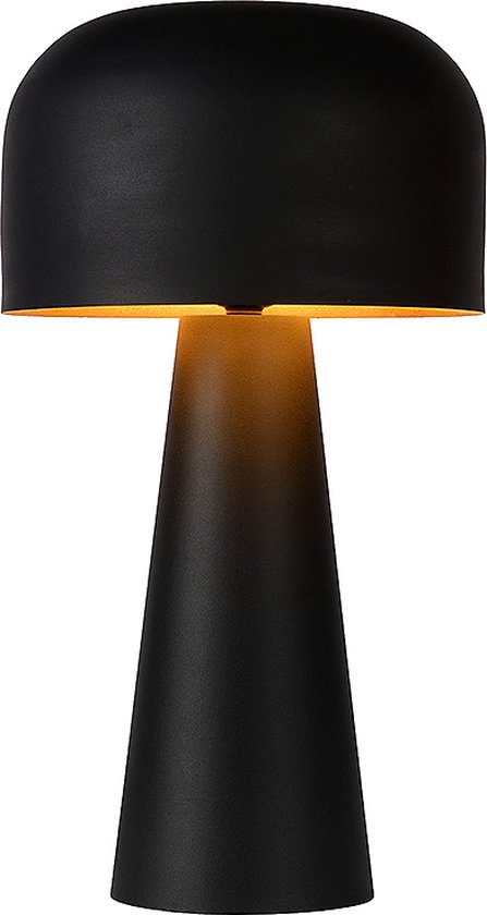 Atmooz - Tafellamp Mush - Slaapkamer / Woonkamer - Zwart - Hoogte 45cm - Metaal