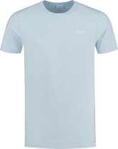 Purewhite -  Heren Regular Fit   T-shirt  - Blauw - Maat XS