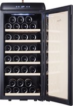 Vinata Wijnklimaatkast Retro Zilver met glazen deur - 42 Flessen