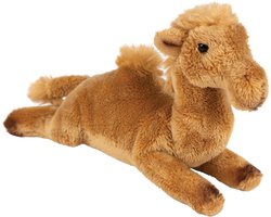 Suki Gifts Knuffel - kameel - bruin - 15 cm - knuffeldier