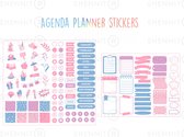 Agenda pastel school stickers - laptop stickers scrapbook journal - agenda stickers - 2 stuks