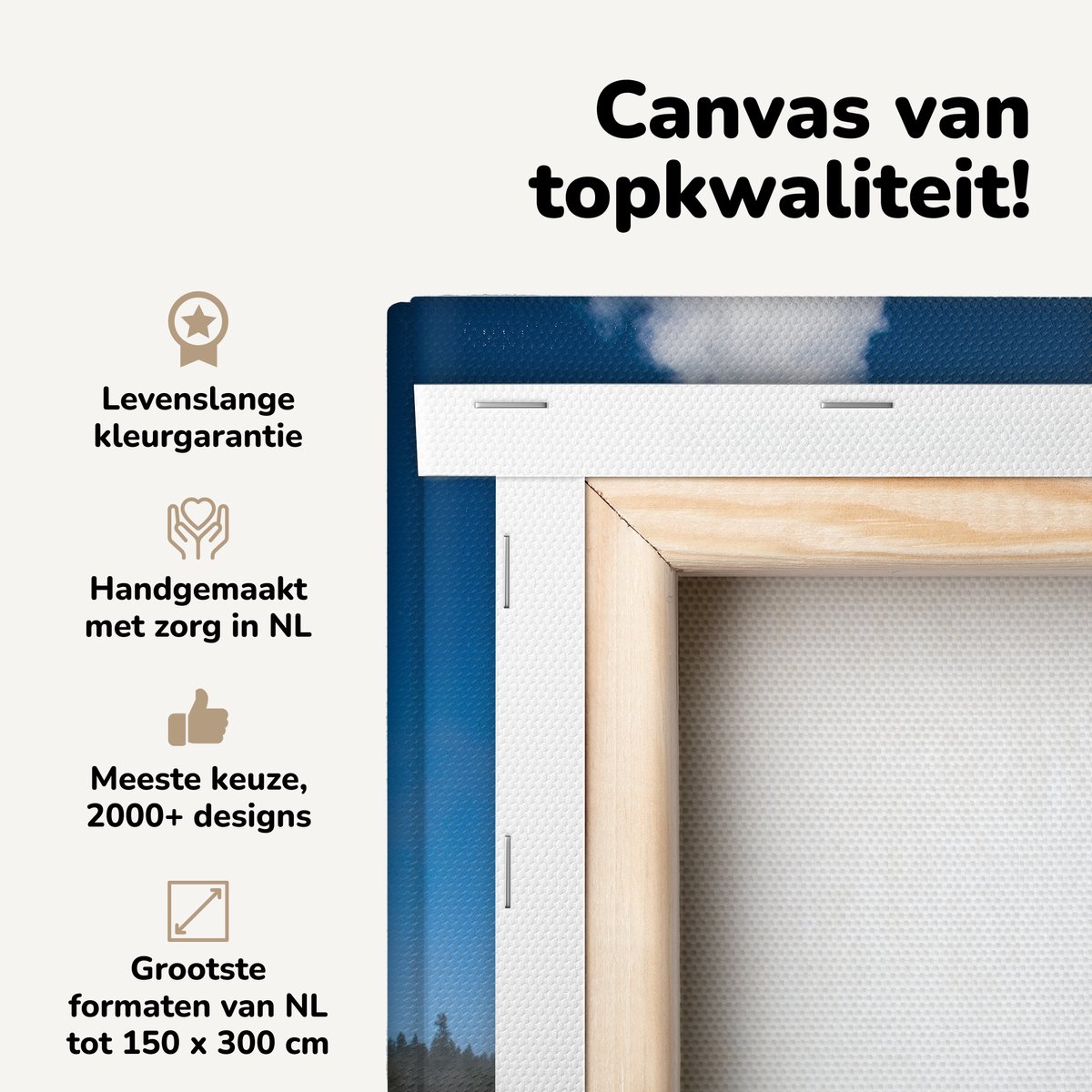 Canvas schilderij 20x30 cm - Wanddecoratie Een actieve geiser met wit gesteente in het Nat