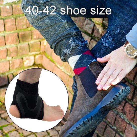 2 Stuks Enkelsupport Bandage, Elastische Enkelsupport voor Sport, Ademend en Stevig voor Stabiliteit (Zwart, L (EU: 40-42)) — afbeelding 2