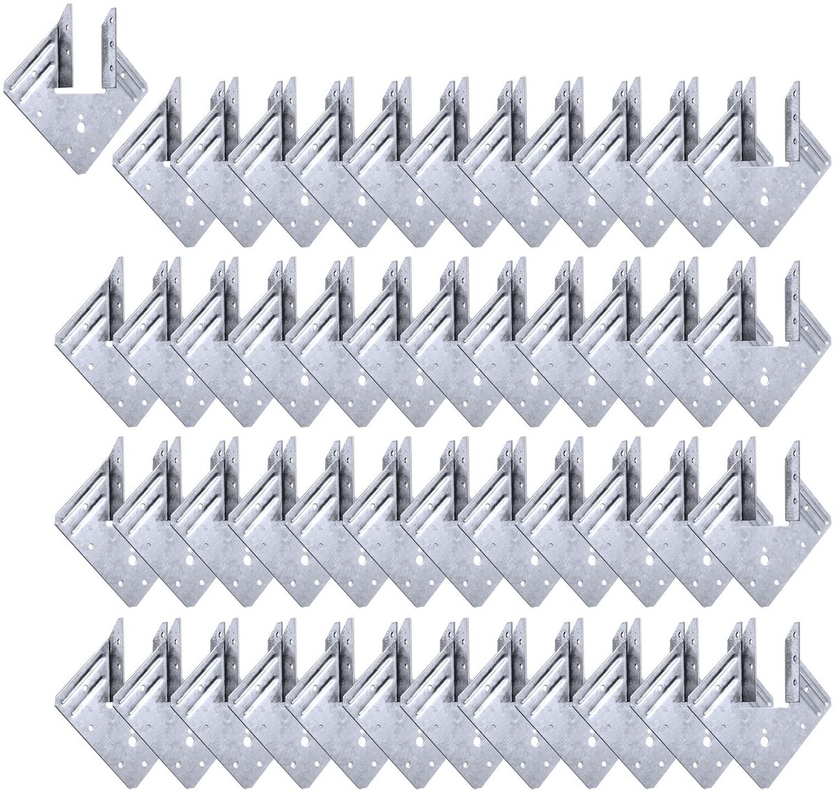Dailygoods - 48 Stuks Stalen Connectoren voor Aardbevingstroepen