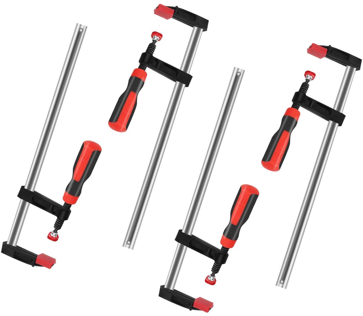 Dailygoods - 4-delige Gietijzeren Schroeftangenset met Anti-slip Grip