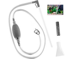 carmdering - Aquarium Sifon - Aquarium Grind Cleaner - Water Wisselaar - Efficiënte Reiniging - Veilige Filterkop - Transparant PVC - Corrosiebestendig - Voor Zoet En Zout Water - 1 Stuk