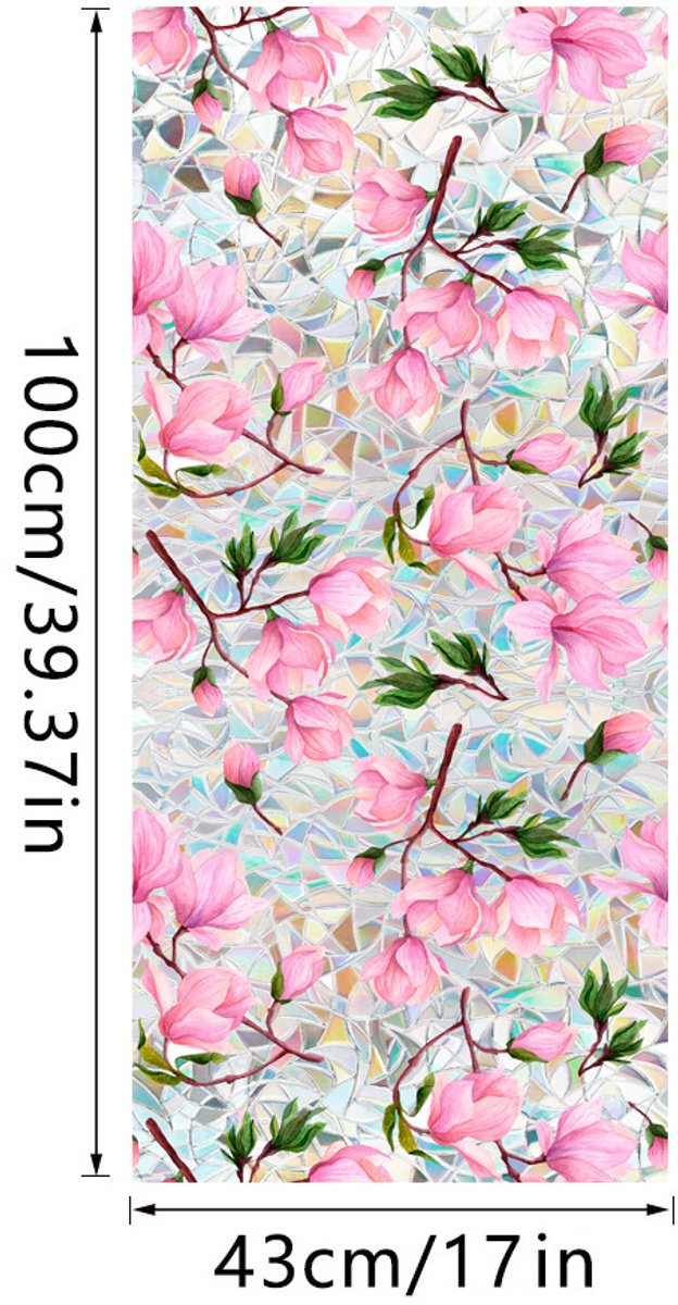 3D Regenboog Raamfolie- Anti-Inkijk - Isolerend & Zonwerend - 43x100cm – Statisch - Prisma Bejuweled EffectXCBL017