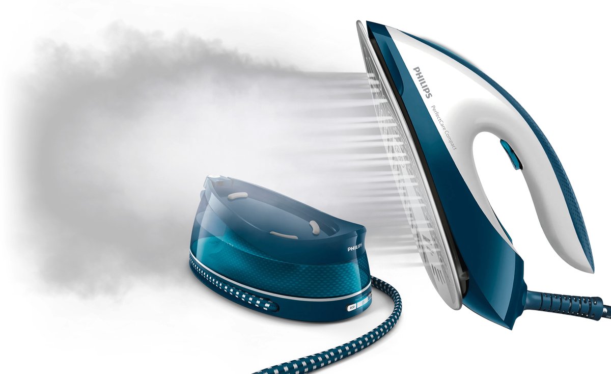 Philips Stoomstrijkijzer met Stoomgenerator GC7844/20 - Met Station - Snel Warm - Verticaal Strijken - Zelfreinigend - Groot Reservoir - Blauw – foto 5