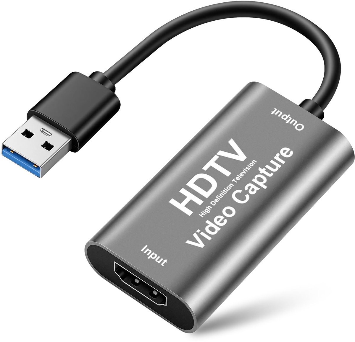 Dailygoods - Video-opnamekaarten HDMI naar USB/USB C Adapter 1080p