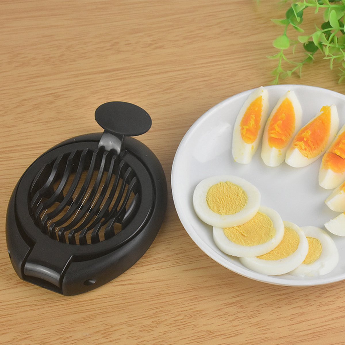 Oneay Eiersnijder, ABS-plastic, 2-in-1 eiersnijder, eiersnijder voor huishoudelijk gebruik, scheider voor geconserveerde eieren/eeuweneieren.