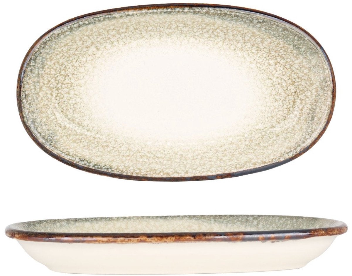 By Bone Serveerschaal - Spazio - Porselein - 19x11 cm - set van 2