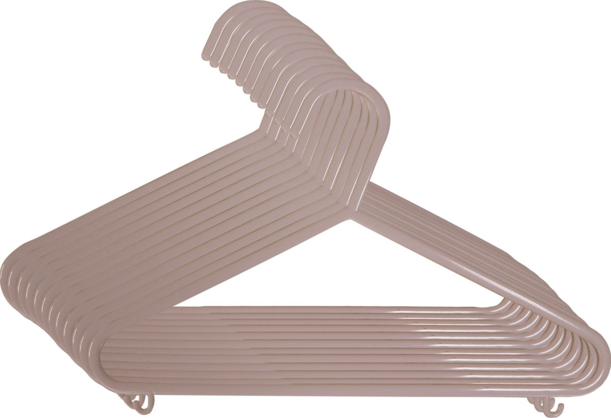 MamaLoes Kledinghangers Kunststof Beige 12 stuks
