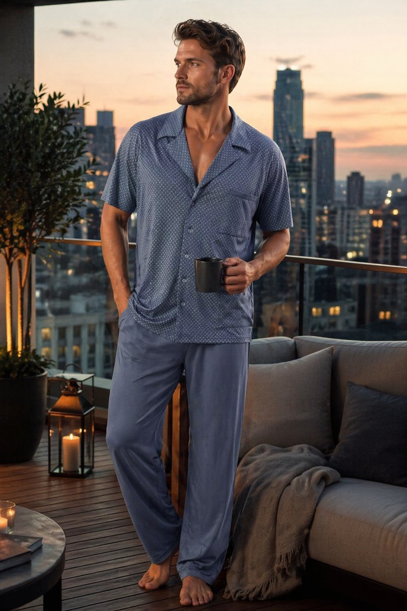 Sesto senso- pyjama-graphite- korte mouwen XXL