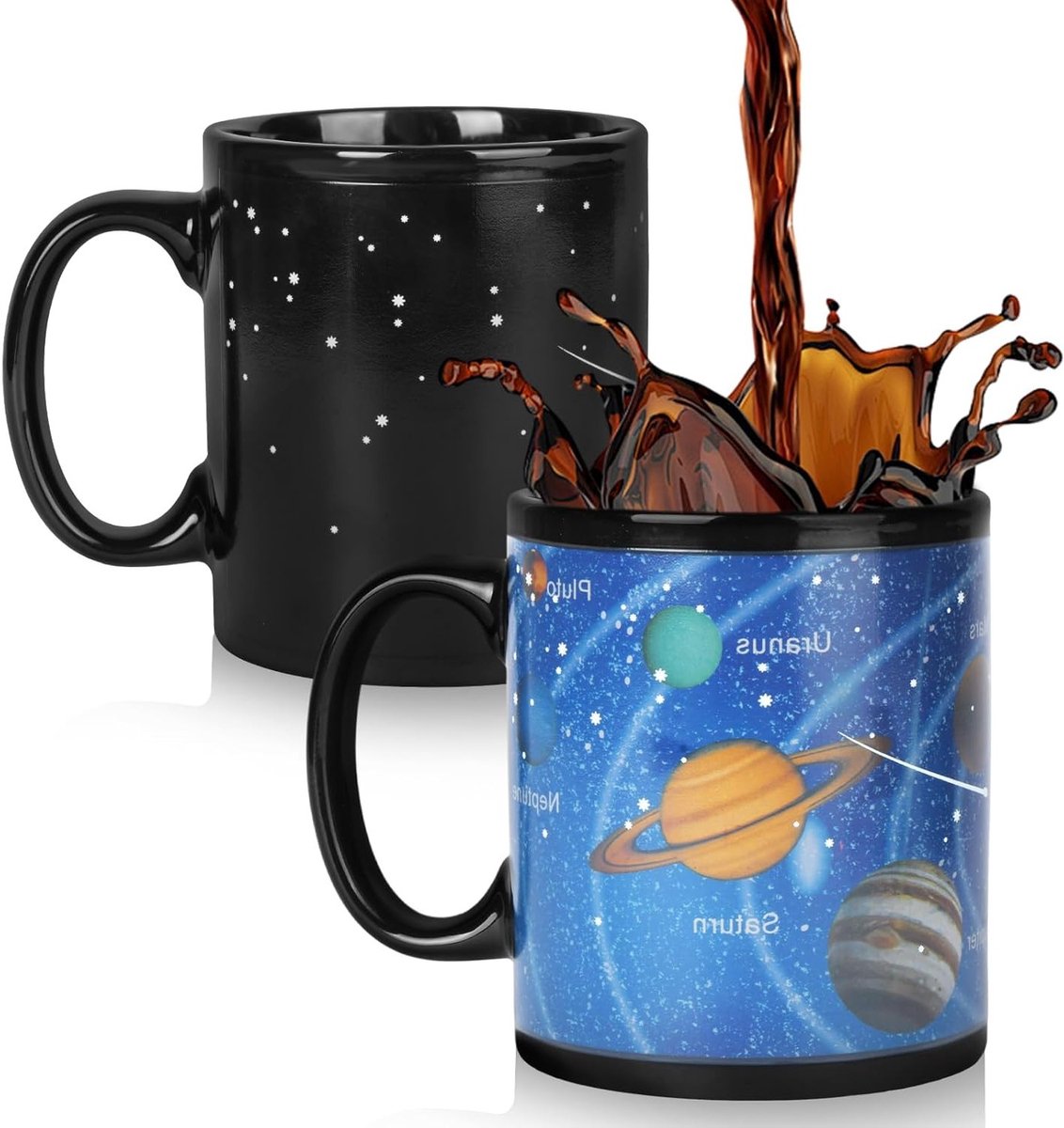 Kleurveranderende Mok van 12 oz, Magische Koffiemok met Zonnestelsel, Perfect voor Verjaardagscadeau, Bruiloft en Jubileum, Geschikt voor Mannen en Vrouwen