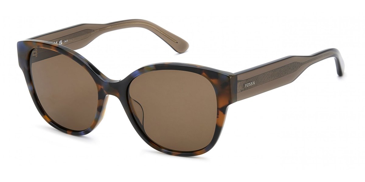 Fossil FOS 2170/G/S Brown blue havana 55/18/145 WOMAN Zonnebrillen