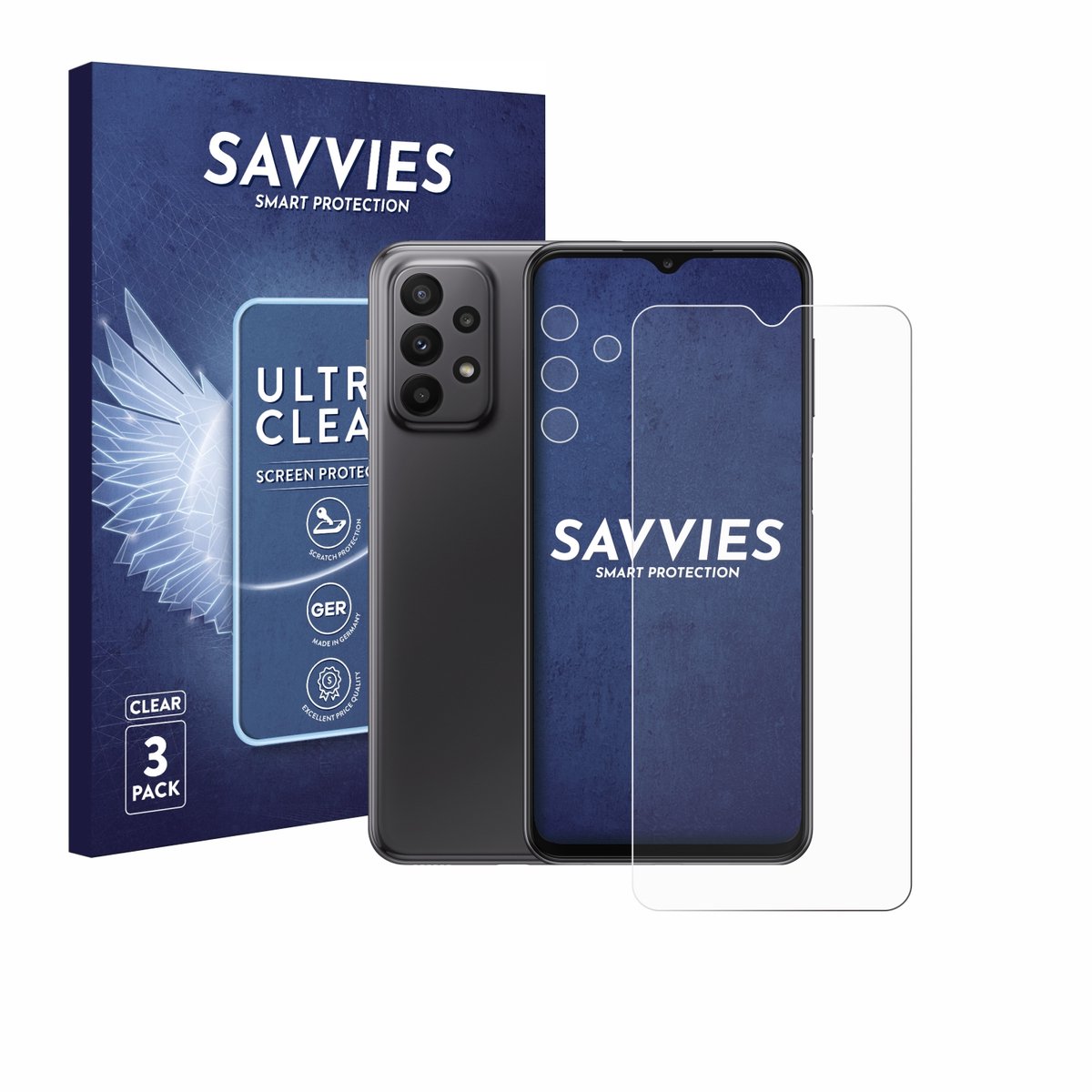 Savvies - Screenprotector Voor Samsung Galaxy A23 5G (Voor+Camera) - Folie Beschermfolie Transparant 6 Stuks