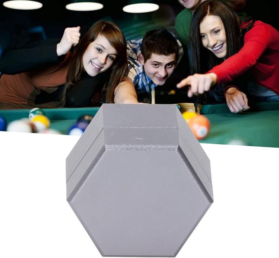 Draagbare Mini Billiard Chalk Box, Hexagonale Pool Cue Chalk Houder, Aluminium Chalk Case voor Billiard Accessoires en Spelletjes van Merkloos — afbeelding 3