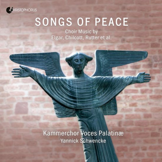 Albumhoes met bronzen engel en tekst 'SONGS OF PEACE'.