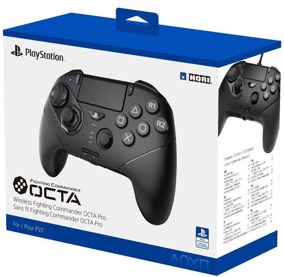 HORI - Draadloze Fighting Commander OCTA Controller voor PlayStation®5, PlayStation®4 en PC - Officieel gelicentieerd door Sony