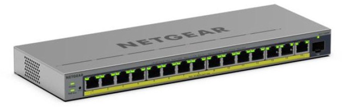 NETGEAR GS116EPP - Netwerk Switch - Smart Managed - 1 Gpbs - 16 poorten