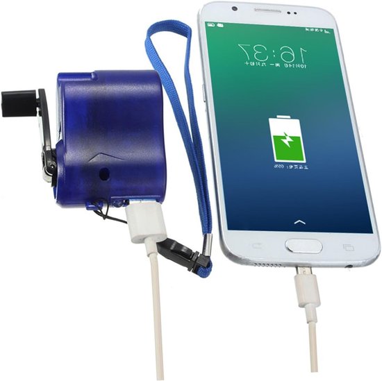 Draagbare handgenerator met LED-noodlicht, USB-noodstroomaggregaat en powerbank voor camping en noodgevallen — afbeelding 5