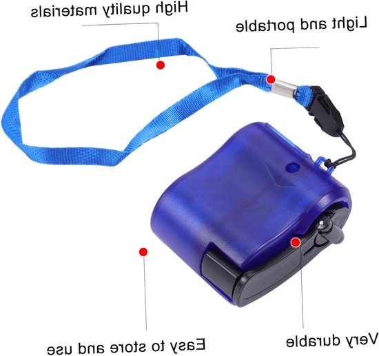 Draagbare handgenerator met LED-noodlicht, USB-noodstroomaggregaat en powerbank voor camping en noodgevallen — afbeelding 4
