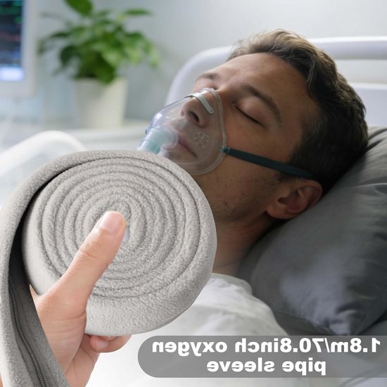 Universele CPAP Slanghoes van 1.8m, Isolerende Bescherming met Rits, Anticondensatie, Stofdicht en Herbruikbaar voor CPAP en Flexibele Slangen van Universele — afbeelding 5