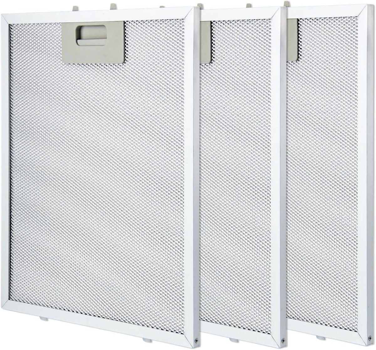 3-delige vetfilter voor afzuigkap 320 x 260 mm, aluminium met 5 lagen, geschikt voor de meeste afzuigkappen, vetafscheider en keukenfilters