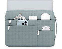 Laptop Sleeve Tas voor 13.3-16 Inch Laptops met 3 Voorzakken en Zijhandvat, Geschikt voor MacBook Pro, Air en Dell XPS