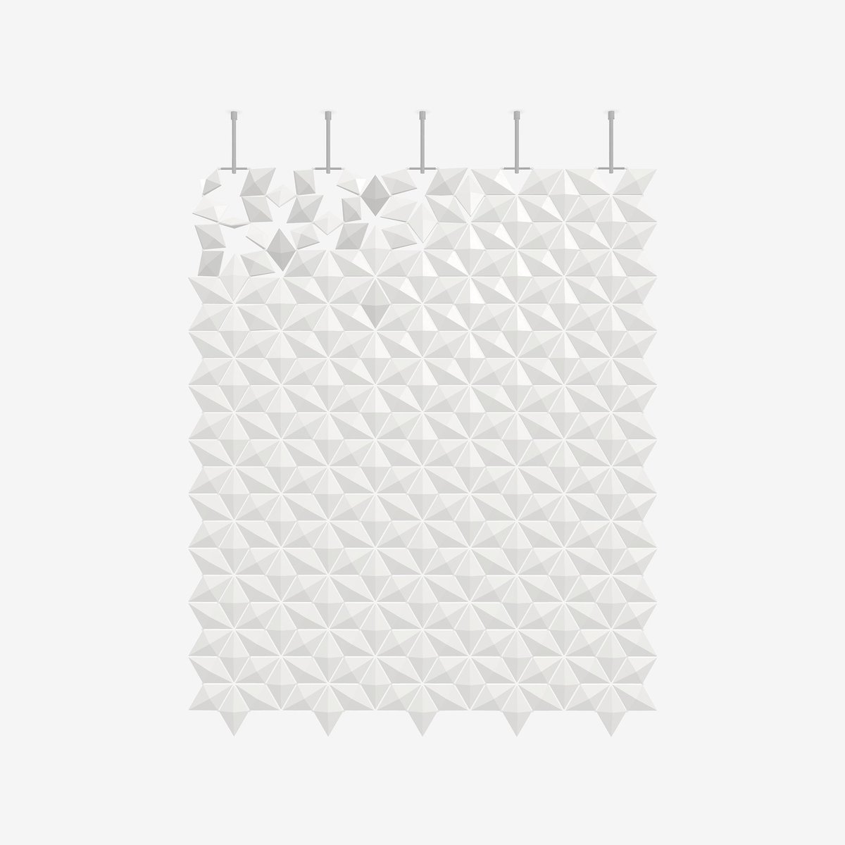 Hangend Kamerscherm Facet 170x230cm (bxh) - Wit