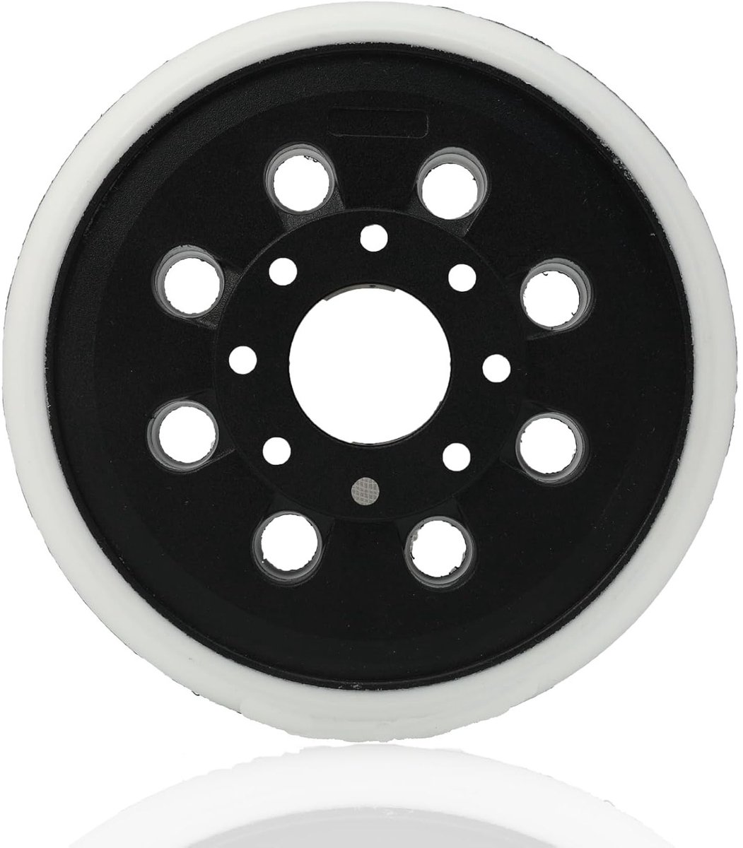 125 mm Schuurdisc met 8 Gaten voor Stofafzuiging, Geschikt voor Diverse Schuurmachines, Medium Hard Schuurplaat voor Efficiënt Schuren en Gladmaken
