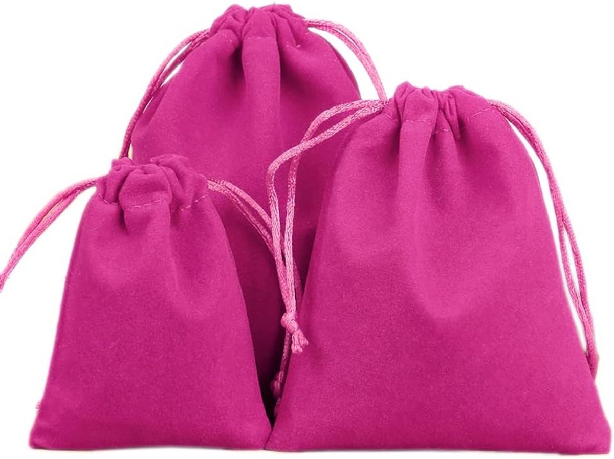 Kleine fluwelen geschenkzakjes met trekkoord - Perfect voor sieraden, bruiloften, kerst en verjaardagen - 5 x 7 cm