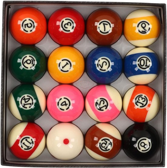 Biljartballen Set - Poolballen Set - Pooltafel Spel - Hoge Kwaliteit Hars - 5.72 cm Diameter - Kleurrijk — afbeelding 3