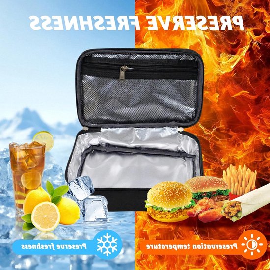 Vouwbare koelbox voor lunch, 4L geïsoleerde tas voor werk, picknick en sport - ideaal als cadeau voor vrouwen en mannen — afbeelding 4