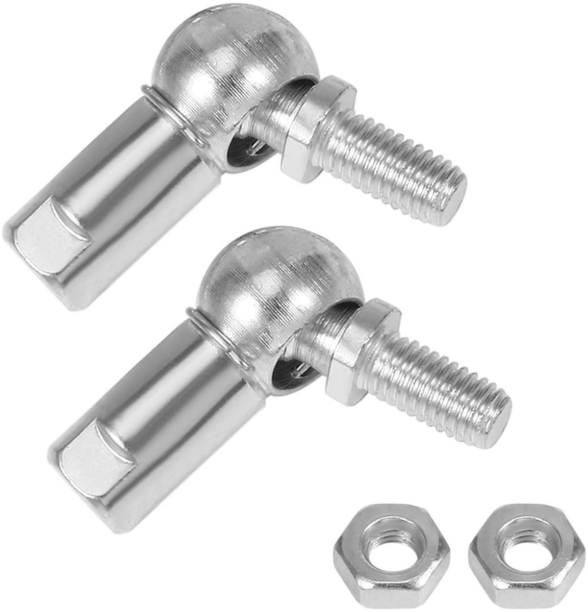 2 Stuks Hoekbalverbinding voor Gasveren - M5x0.8 Draadverbinding voor Motorvoertuigen en Meubels, Ideaal voor Deuren en Kasten